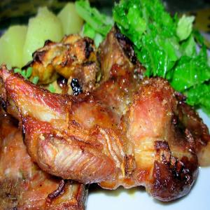 Maple Sugar Glazed Pork With Baked Apples and Thyme_image
