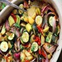 Paula Wolfert's Roasted Vegetables With Garlic and Herbs image