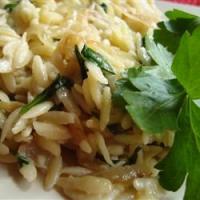 Caramelized Onion and Blue Cheese Orzo image