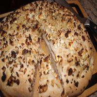 Focaccia With Onions, Rosemary and Feta Cheese image