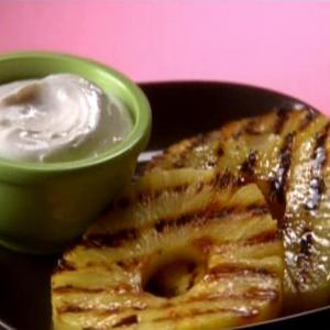 Hungry Grilled Pineapple with So-Good Cinnamon-Vanilla Yogurt Dip image