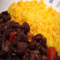 Spicy Black Beans With Yellow Rice image