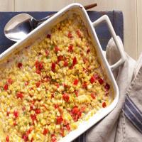 Baked Creamed Corn With Red Bell Peppers and Jalapenos_image