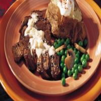 Grilled Peppered Steak with Brandy Cream Sauce image