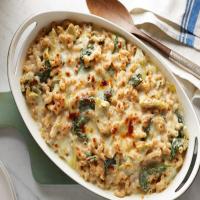 Lightened-Up Spinach and Artichoke Macaroni and Cheese_image