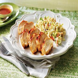 Caramel Hickory Chicken With Crunchy Asian Slaw image