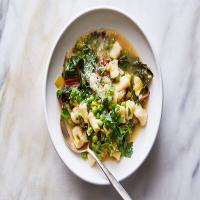 One-Pot Braised Chard With Gnocchi, Peas and Leeks image