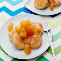 Cinnamon Oatmeal Pancakes with Honey Apple Compote image