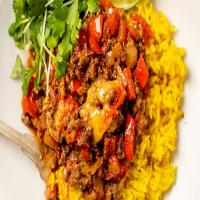 Cheesy Beef Skillet with Yellow Rice_image