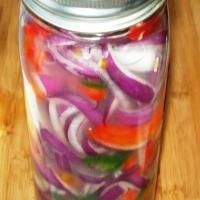 Pickled red onions and peppers_image