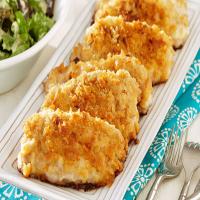 Breaded Fried Pork Chops with Mixed Greens image