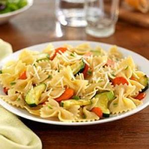 Farfalle with Zucchini, Carrots, Fennel, Marjoram and Parmigiano-Reggiano Cheese_image
