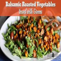 Balsamic Roasted Butternut Squash and Sweet Potatoes with Greens_image