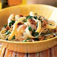 Creamy Fettuccine with Shrimp and Bacon Recipe - (4/5)_image