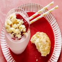 Strawberry Milkshake with Sugar Biscuit Topping image