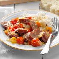 Greek Sausage and Peppers image