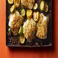 Parmesan-Crusted Cod with Garlicky Summer Squash_image