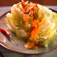Iceberg Lettuce with Carrot Ginger Soy Dressing with Cilantro and Red Thai Chiles image