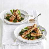 Grilled chicken with chilli & sesame seeds image