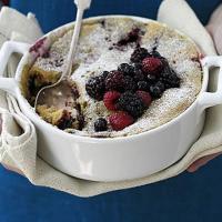 White chocolate & berry pudding image