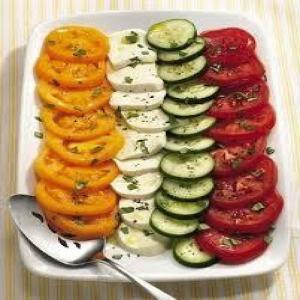 Cucumber & Tomato Salad Caprese image