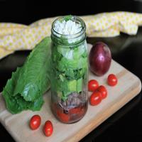 Greek Mason Jar Steak Salad image