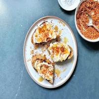 Ricotta Toasts with Walnut Dukkah, Olive Oil and Honey_image