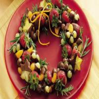 Chocolate-Dipped Fruit Wreath image