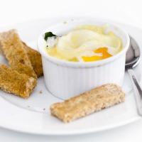 Baked dippy eggs image