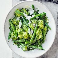 Green bean parsley pesto gnocchi image
