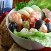 Shrimp/prawns and Olives Salad. image