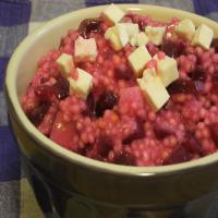 Pink Pearl Barley Risotto With Feta Cheese_image