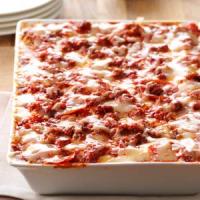 Sausage & Pepperoni Pizza Lasagna image