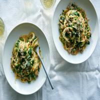 Spring Pasta Bolognese With Lamb and Peas image