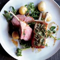 Herb-Crusted Rack of Lamb with New Potatoes image