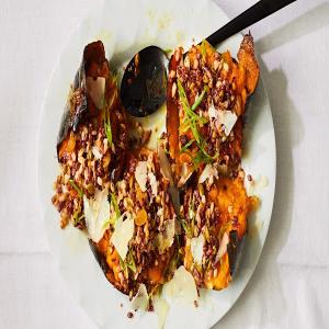 Twice-Roasted Squash with Parmesan Butter and Grains_image