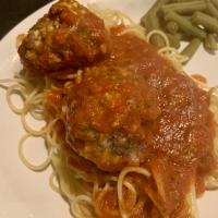 Mama's Best Ever Spaghetti and Mozzarella Meatballs image