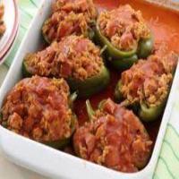 CAJUN-STYLE STUFFED PEPPERS WITH ANDOUILLE_image