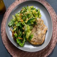 Chicken Paillard with Gem Salad and Toasted Almonds image