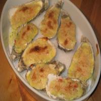 Crab Topped Oysters With a Bearnaise Sauce image