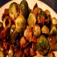 Maple-Roasted Brussels Sprouts with Apples and Cranberries image