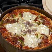 Chicago Style Italian Sausage and Pepper Deep Dish Pizza image