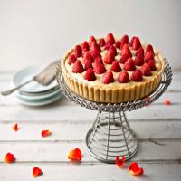 Rose-Scented Berry Tart With an Almond Shortbread Crust image