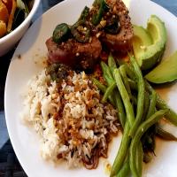 Pan-Seared Tuna With Avocado, Soy, Ginger, and Lime_image