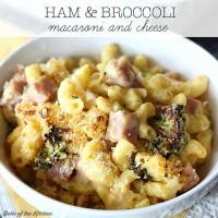 Macaroni and Cheese with Ham and Broccoli_image