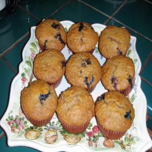 Honey Bran Blueberry Muffins_image