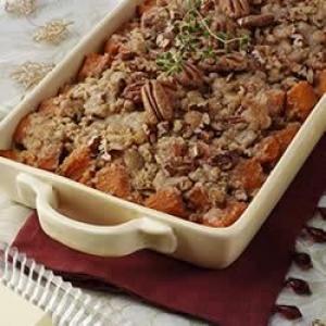 Maple-Glazed Yams with Butter Pecan Topping_image