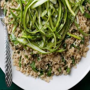 Quinoa and Asparagus Salad with Mimosa Vinaigrette_image