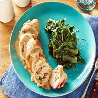 Bacon Wrapped Chicken with Blue Cheese and Pecans_image