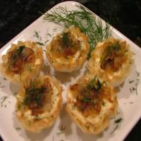 Salmon Mousse Tartlets w/Balsamic Caramelized Onio image